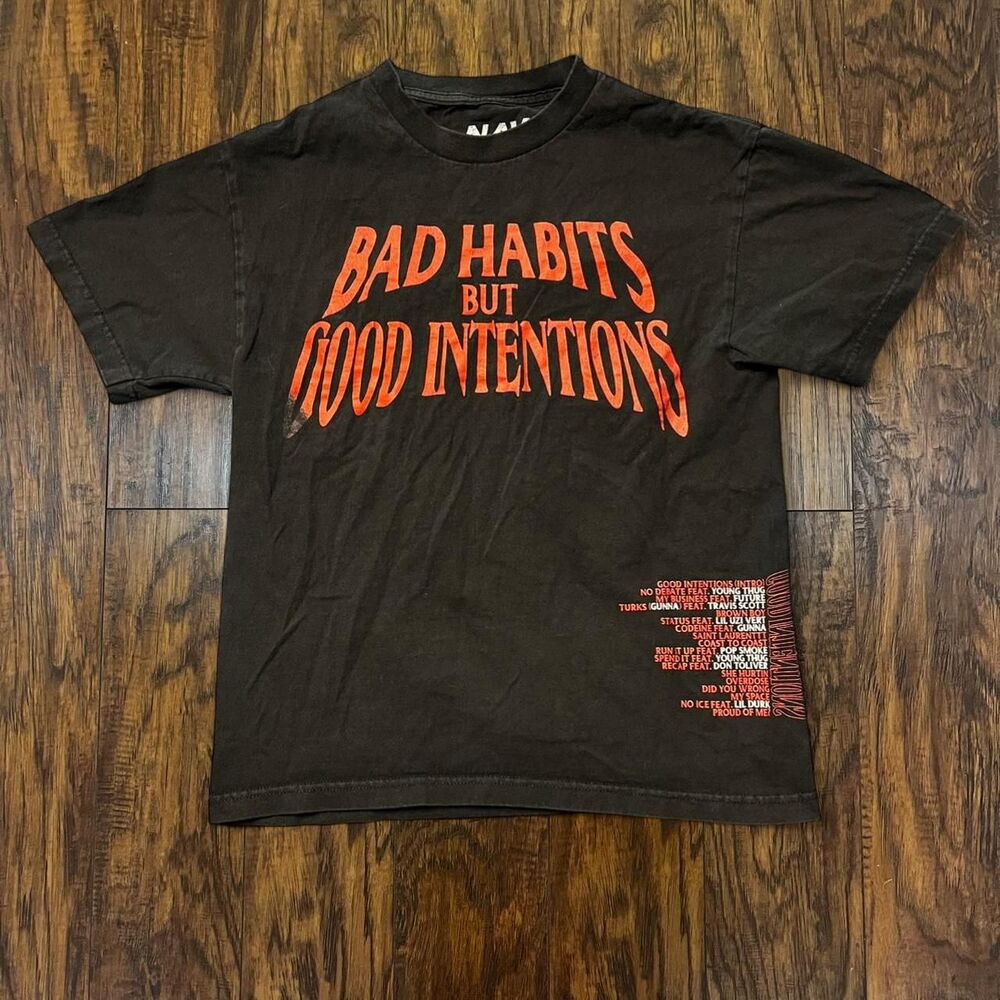 Vlone Men's Black and Grey T-shirt